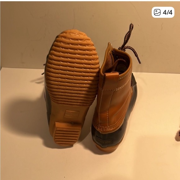 Lands' End Tan and Black Duck Boots - Picture 4 of 4